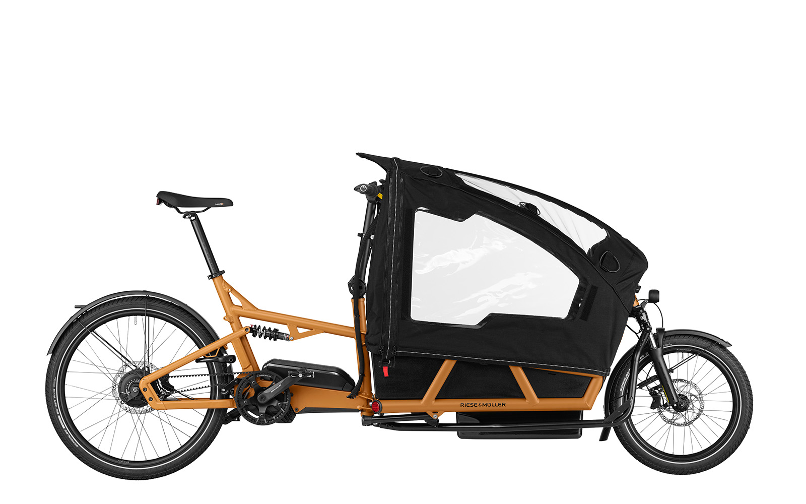 Riese&Müller Load4 75 vario 2Kindersitze mit Kinderverdeck 725Wh peanut matt Riese&Müller Load4 75 vario 2Kindersitze mit Kinderverdeck 725Wh peanut matt