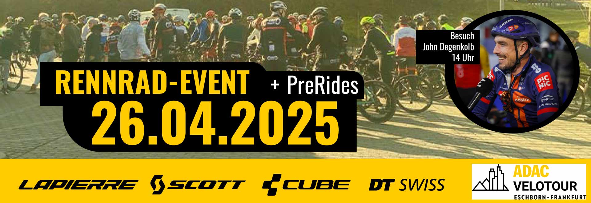 Rennrad-Event 26.04.25 mit PreRides der Velotour