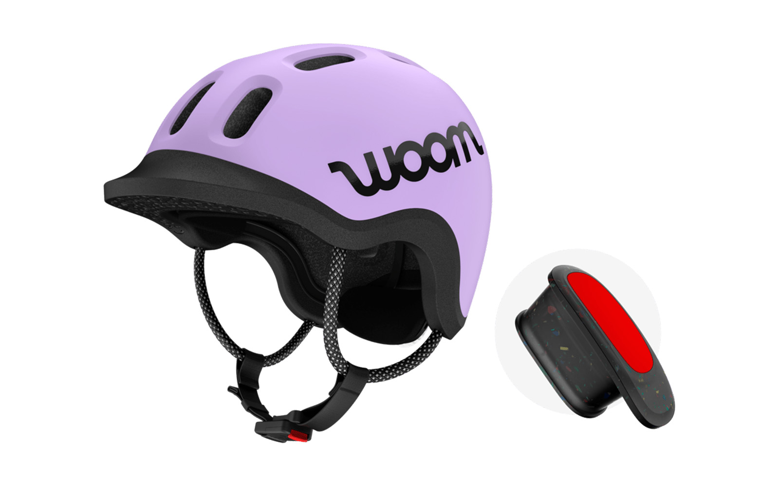 Woom Ready Kinderhelm + Ready Helmlicht lilac