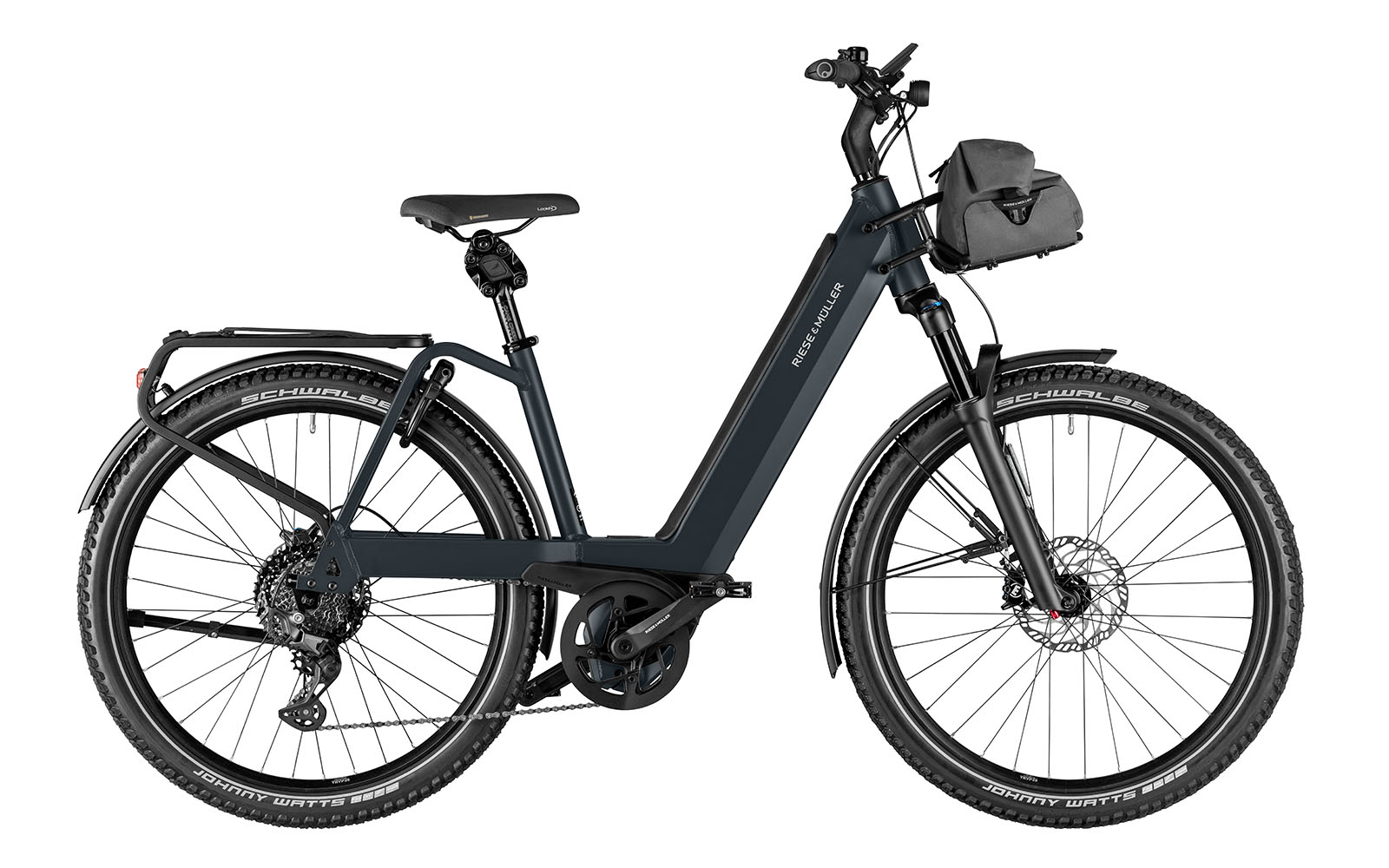 Riese&Müller Nevo4 GT touring Offroad RX Wave FrontGT beheizbarer Sattel 750Wh dark grey matt Riese&Müller Nevo4 GT touring Offroad RX Wave FrontGT beheizbarer Sattel 750Wh dark grey matt
