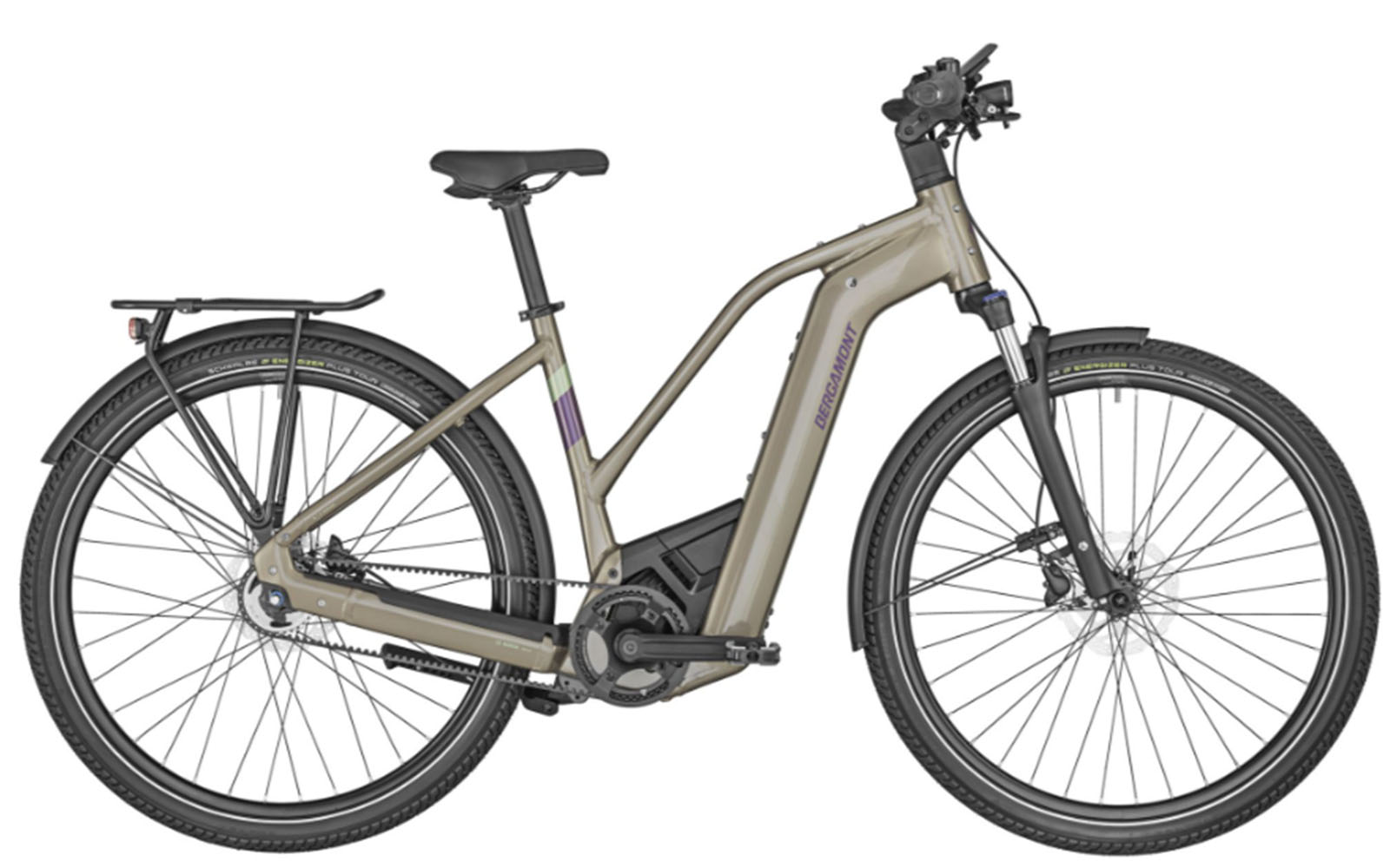 Bergamont E-Horizon Elite 7 Belt Lady 750Wh Trapez shiny taupe brown Bergamont E-Horizon Elite 7 Belt Lady 750Wh Trapez shiny taupe brown