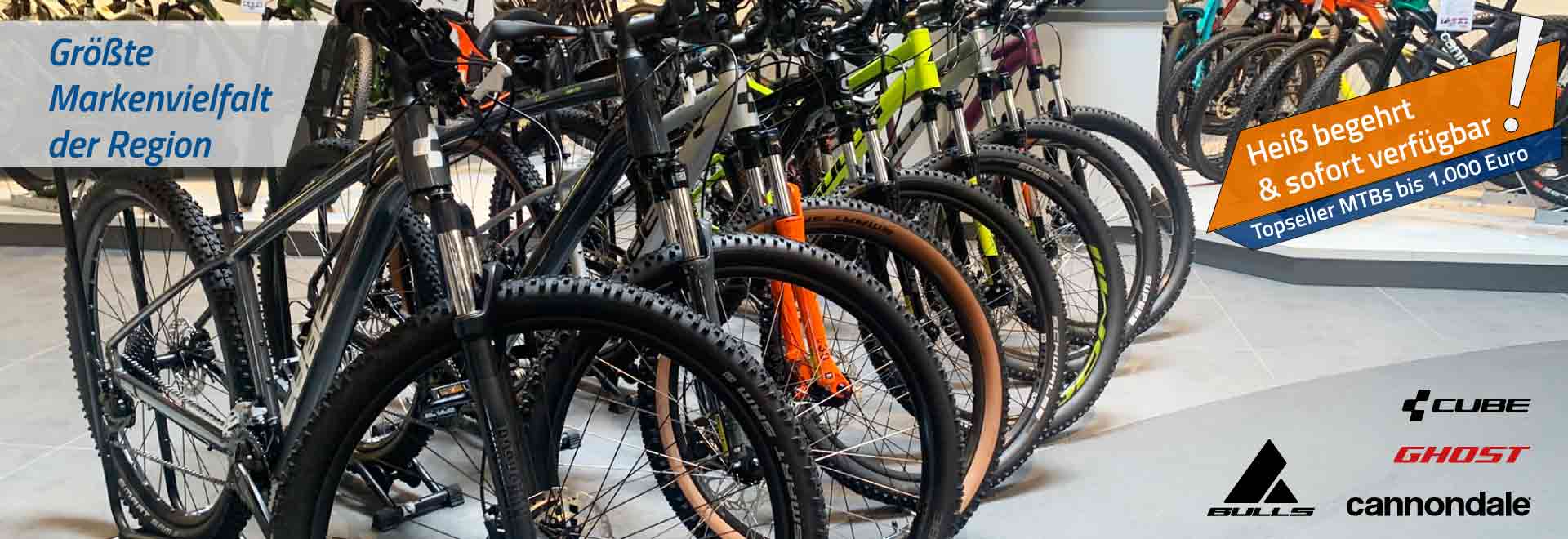 MTB Topseller bis 1000 Euro in großer Auswahl verfügbar bei Denfeld